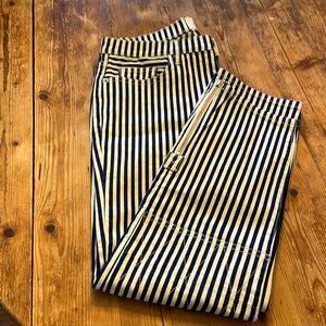 Current/Elliott blue & white striped jeans
